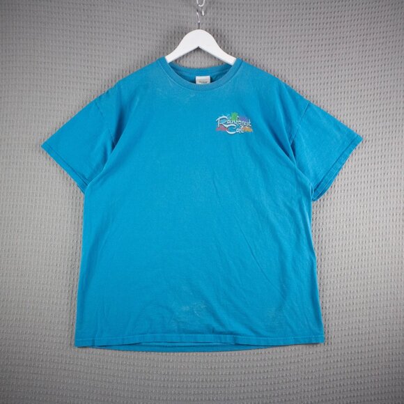Rainforest Cafe Orlando Teal Tee Mens XXL - Picture 2 of 8